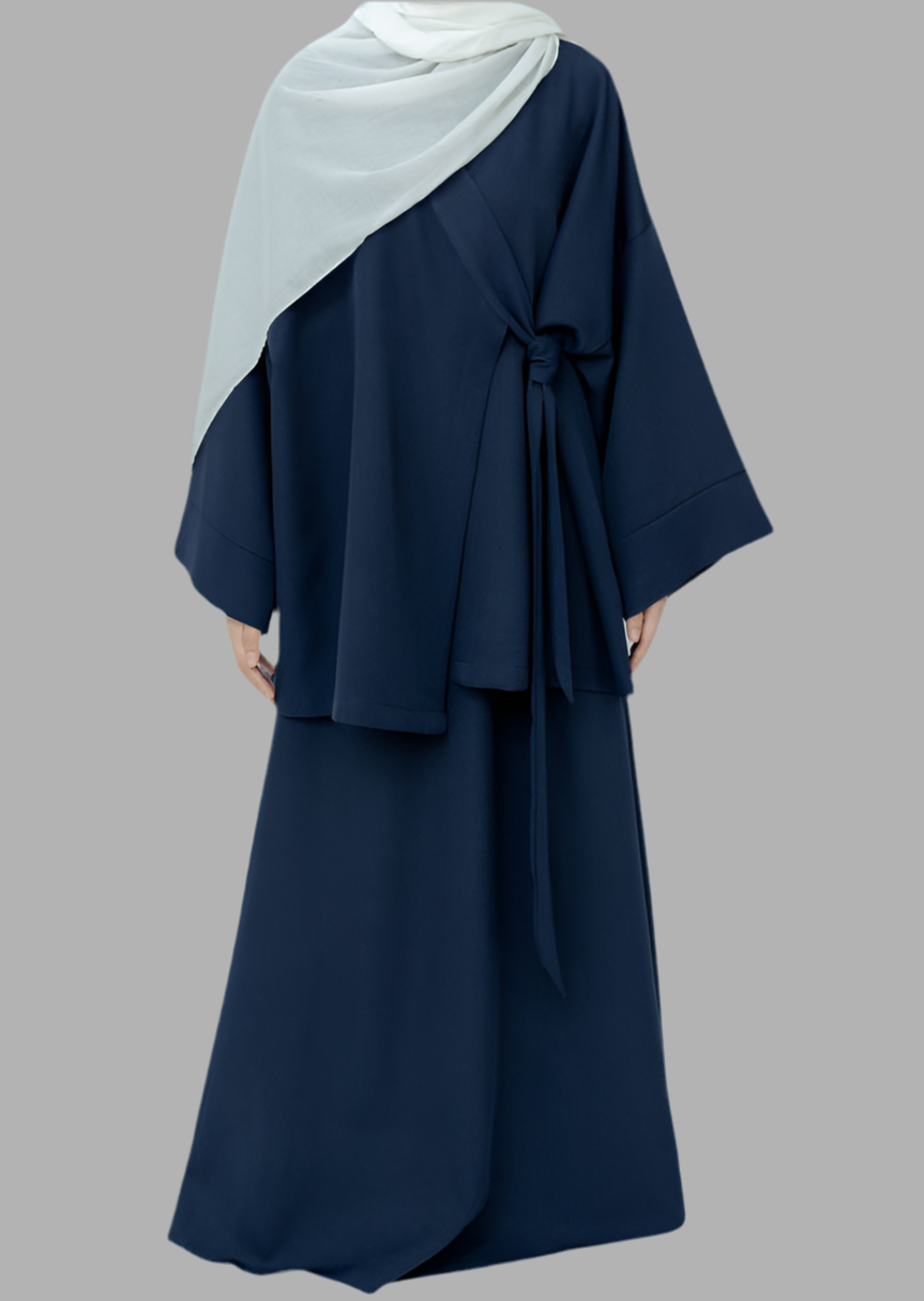 Two Piece Side Wrap Abaya