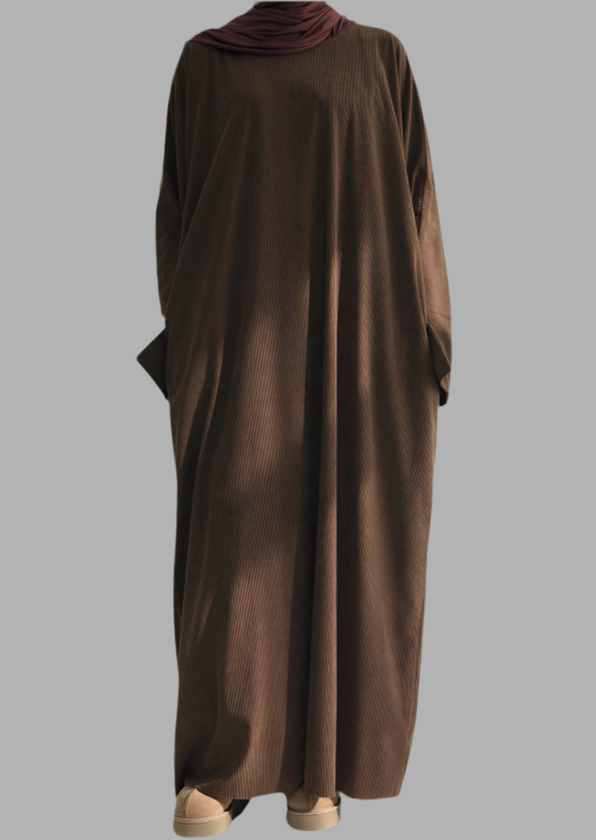 AMNA ABAYA IN BROWN