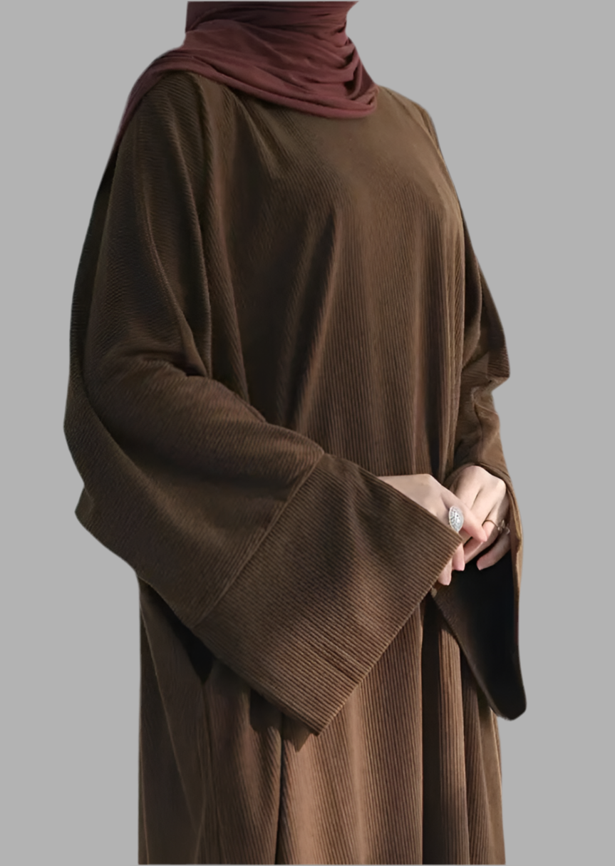 AMNA ABAYA IN BROWN