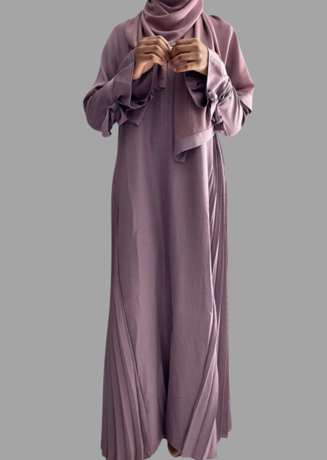 HAYA ABAYA WITH MATCHING HIJAB IN PURPLE