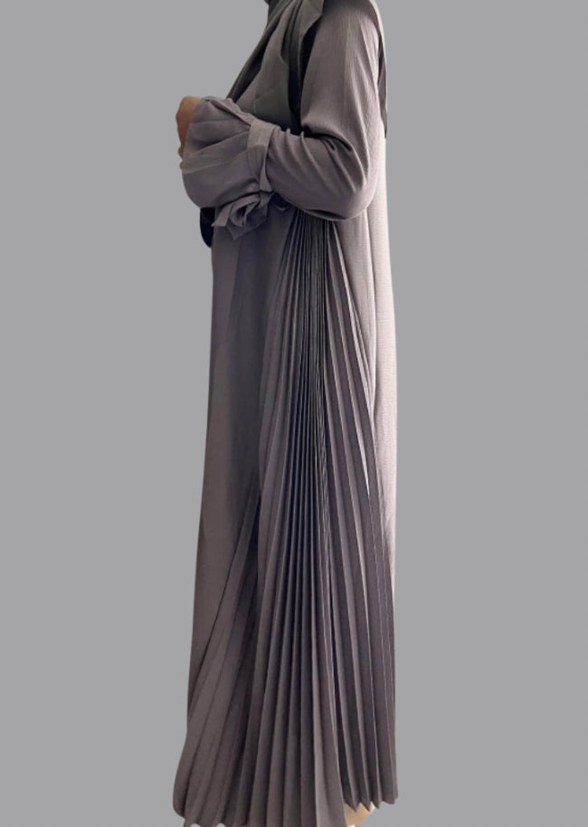HAYA ABAYA WITH MATCHING HIJAB IN GREY