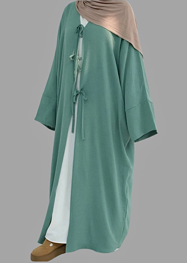 mint green abaya dress Charming Mint Abaya – ABAYATMUNA main image 1