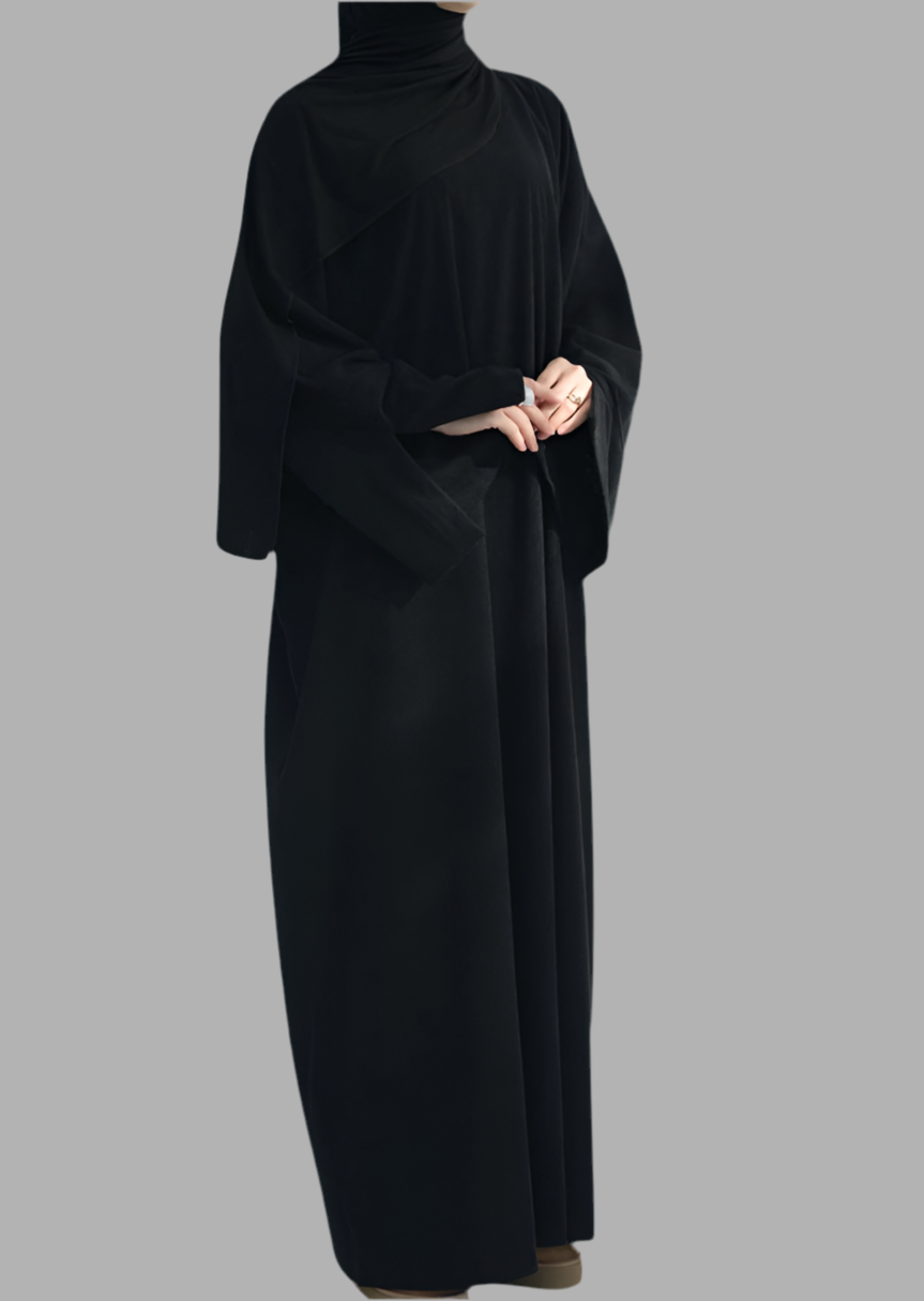 AMNA ABAYA IN BLACK