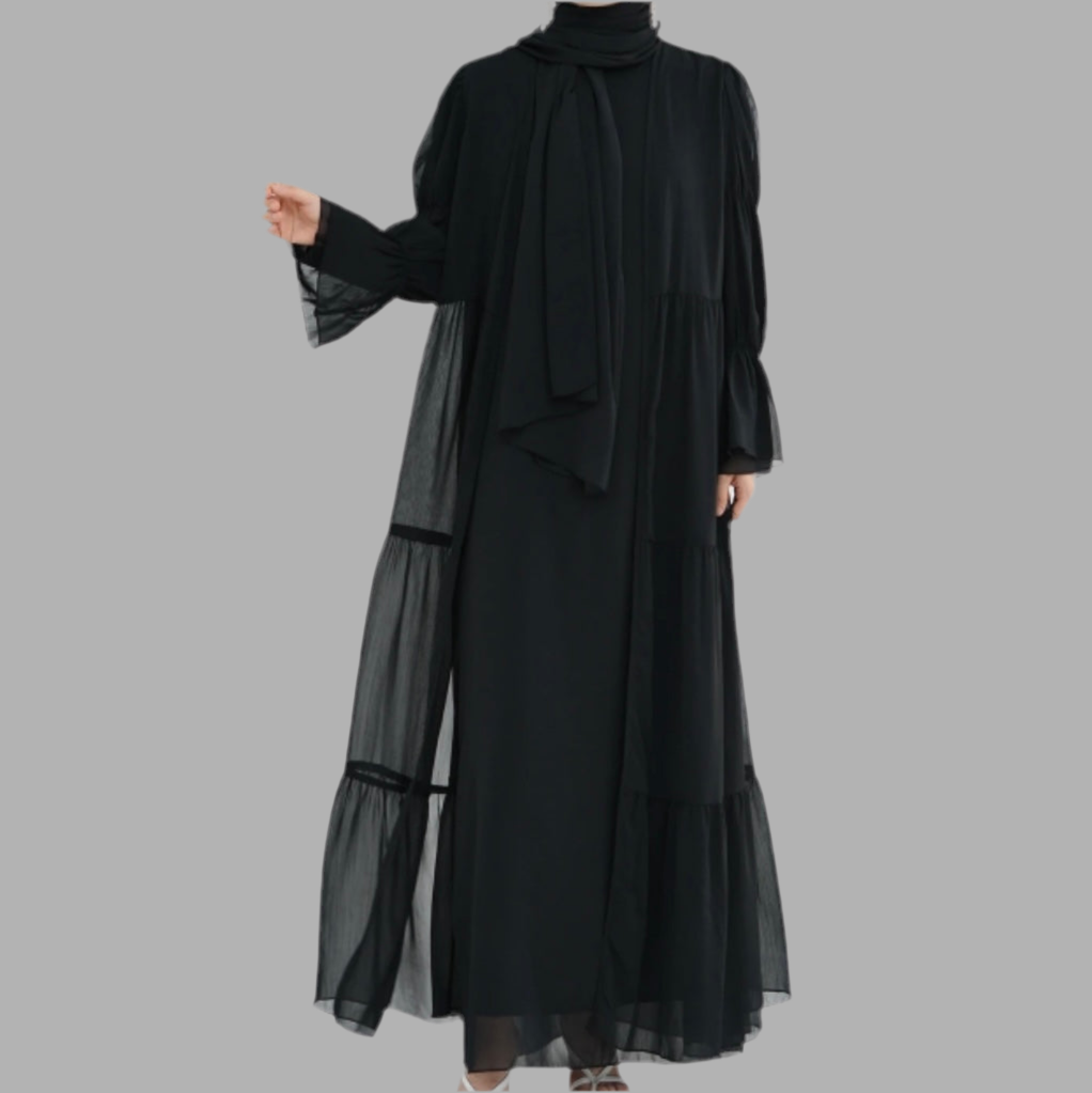 SELENA ABAYA WITH MATCHING HIJAB