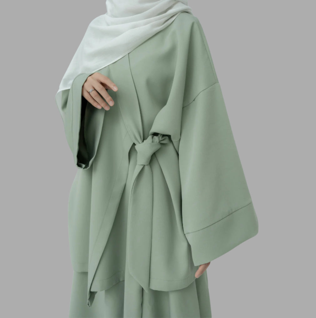 Two Piece Side Wrap Abaya