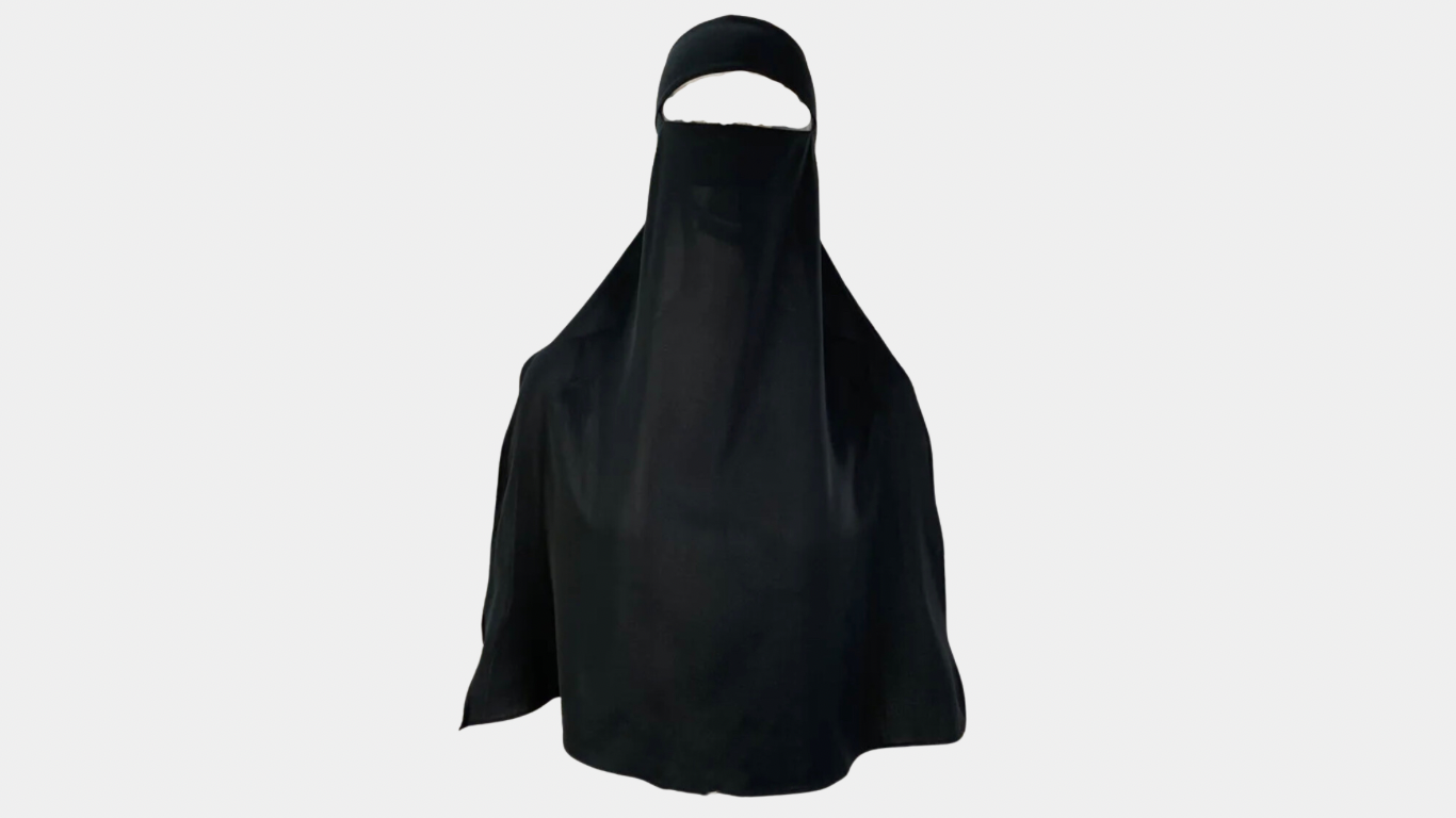 Black Single-Layer Niqab