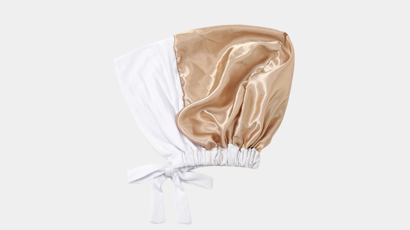 WHITE SATIN LINED UNDERSCARF